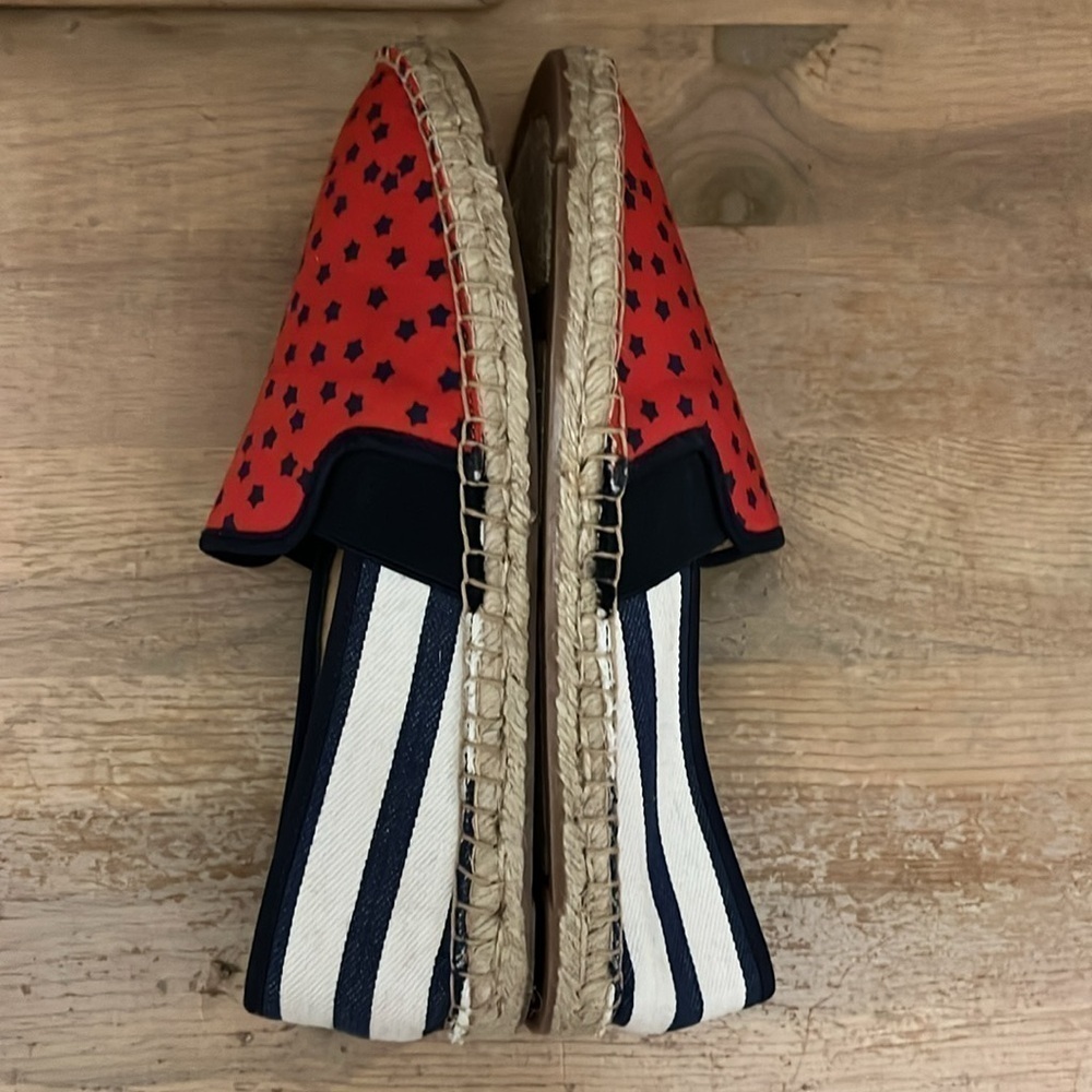 Talbots Espadrilles “Izzy Star” Flats Size 8 Patriotic American Red White & Blue - Picture 7 of 9